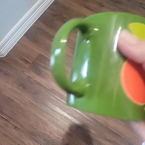 Vintage Waechtersbach Spain Green Red Apple Mug Kitschy Cottage Grandma 70s MCM - Picture 6 of 11